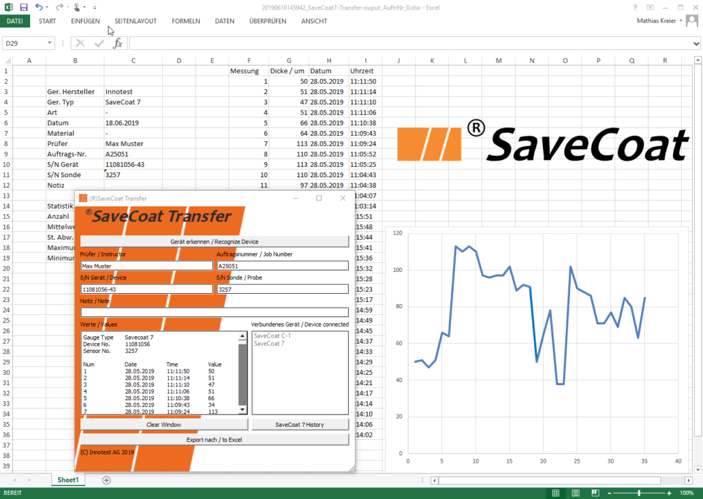 Software for data transfer in Microsoft® Excel image
